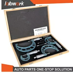 ラボワーク外側マイクロメーター精度 0-4 インチ & 0.0001 インチマシニストツール超硬チップ Labwork Outside Micrometer Precision 0-4\