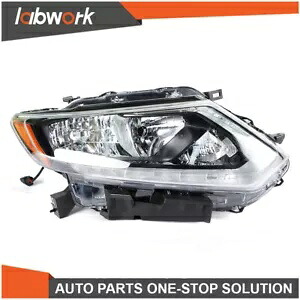 Labwork ヘッドライト 2014-2016 日産ローグハロゲンクロームクリア右側 Labwork Headlight For 2014-2016 Nissan Rogue Halogen Chrome Clear Right Side 【並行輸入品】