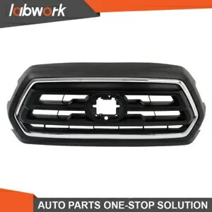 Labwork フロントアッパーグリル ブラック & クローム 2018-2022 トヨタ タコマ用 Labwork Front Upper Grille Black & Chrome For 2018-2022 Toyota Tacoma 【並行輸入品】