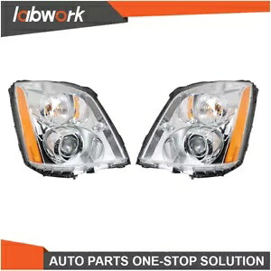 Labwork ヘッドライト 2008-2011 キャデラック DTS HID/キセノン クローム 右 + 左側 Labwork Headlight For 2008-2011 Cadillac DTS HID/Xenon Chrome Right+Left Side 【並行輸入品】