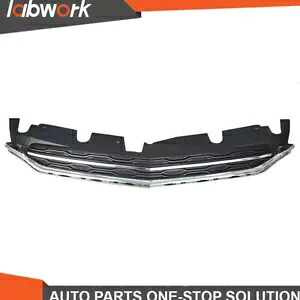 Labwork フロントアッパーフードグリル 2016-2017 シボレーエクイノックス ブラック&クローム Labwork Front Upper Hood Grille For 2016-2017 Chevrolet Equinox Black&Chrome 【並行輸入品】