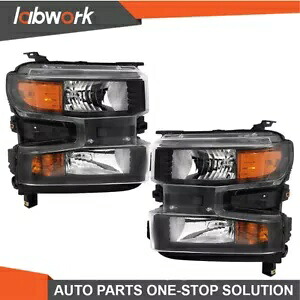 Labwork ヘッドライト 2019-2021 シボレー シルバラード 1500 ハロゲン 左側 + 右側 Labwork Headlight For 2019-2021 Chevy Silverado 1500 Halogen Left+Right Side 【並行輸入品】