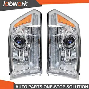 Labwork ヘッドライト 2009-2018 ダッジ ラム ハロゲン LED DRL クロームハウジング RH+LH 付き Labwork Headlight For 2009-2018 Dodge Ram Halogen w/LED DRL Chrome Housing RH+LH 【並行輸入品】