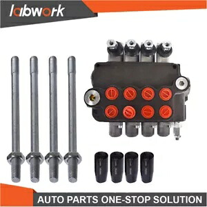 Labwork 4 スプール油圧制御バルブ複動 21 GPM 3600 PSI SAE ポート Labwork 4 Spool Hydraulic Control Valve Double Acting 21 GPM 3600 PSI SAE Ports 【並行輸入品】