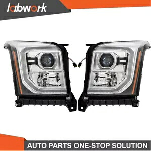 Labwork HID ヘッドライト 2015-2020 GMC ユーコン XL バラストなし + ブラブ左 + 右 Labwork HID Headlight Fit For 2015-2020 GMC Yukon XL W/o Ballast+Blub Left+Right 【並行輸入品】