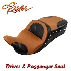 C.C. RIDER 運転席助手席クッションシート ハーレーツーリングロードグライド 09-23 に適合 C.C. RIDER Driver Passenger Cushion Seat Fit For Harley Touring Road Glide 09-23 【並行輸入品】