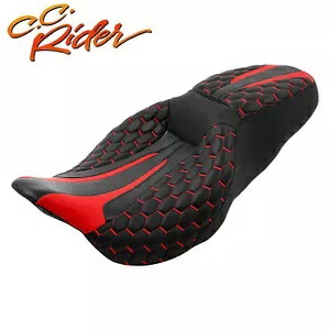 C.C. RIDER 運転席 助手席 ハーレー ツーリング CVO ロード ストリート グライド 09-23用 C.C. RIDER Driver Passenger Seat For Harley Touring CVO Road Street Glide 09-23 【並行輸入品】