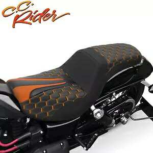 C.C.ライダー ツーアップ 運転席 助手席 ハーレー ダイナ ワイド グライド 2006-2017 に適合 C.C. RIDER Two-Up Driver Passenger Seat Fit For Harley Dyna Wide Glide 2006-2017 【並行輸入品】