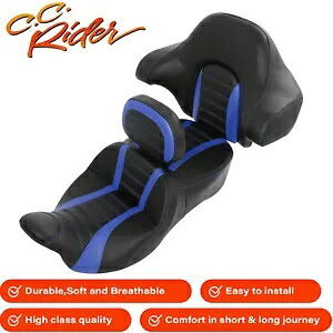 C.C.ライダーシート & ライダーパッド & キングバックレスト ハーレーツーリングロードグライドに適合 C.C. RIDER Seat & Rider Pad & King Backrest Fit For Harley Touring Road Glide 【並行輸入品】