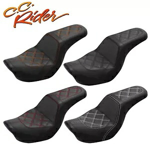 C.C.ライダー運転席助手席ハーレーダイナローライダーワイドグライド06-17に適合 C.C. RIDER Driver Passenger Seat Fit For Harley Dyna Low Rider Wide Glide 06-17 【並行輸入品】