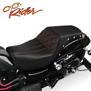 C.C. RIDER 運転席助手席ステップアップシート レッドステッチ ハーレーダイナ 06-17 に適合 C.C. RIDER Driver Passenger Step-Up Seat Red Stitching Fit For Harley Dyna 06-17 【並行輸入品】 56,760円