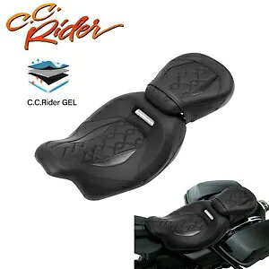 C.C. RIDER ゲルシート 運転席&助手席 ハーレーエレクトラグライド FLHT 09-23用 C.C. RIDER Gel Seat Driver & Passenger Fit For Harley Electra Glide FLHT 09-23 【並行輸入品】