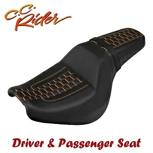 C.C.ライダー 2 アップ 運転席 & 助手席 ハーレー ファット ボブ 2018-2024 に適合 C.C. RIDER 2 up Driver & Passenger Seat Fit For Harley Fat Bob 2018-2024 【並行輸入品】