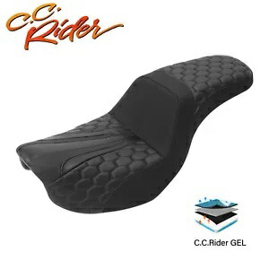 C.C. RIDER ツーアップ 運転席 & 助手席ジェルシート ハーレー ダイナ FXD FLD 06-17 に適合 C.C. RIDER Two-Up Driver & Passenger Gel Seat Fit For Harley Dyna FXD FLD 06-17 【並行輸入品】 56,870円