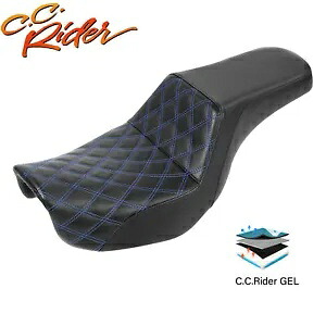 C.C. RIDER 運転席ジェルシート & 助手席ハーレーダイナストリートボブ 06-17 に適合 C.C. RIDER Driver Gel Seat & Passenger Seat Fit For Harley Dyna Street Bob 06-17 【並行輸入品】
