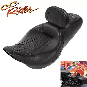 C.C. RIDER 2 アップ 運転席+助手席 + ライダーパッド ハーレーツーリング 2009-23 に適合 C.C. RIDER 2 Up Driver Passenger Seat+Rider Pad Fit For Harley Touring 2009-23 【並行輸入品】