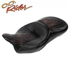 C.C. RIDER 運転席助手席ピリオンシート ハーレー エレクトラ ロード グライド 09-23 に適合 C.C. RIDER Driver Passenger Pillion Seat Fit For Harley Electra Road Glide 09-23 【並行輸入品】