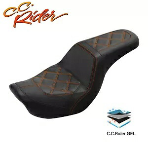 C.C. RIDER 運転席助手席ジェルシート ハーレーダイナ FXD FLD 2012-2016 に適合 C.C. RIDER Driver Passenger Gel Seat Fit For Harley Dyna FXD FLD 2012-2016 【並行輸入品】