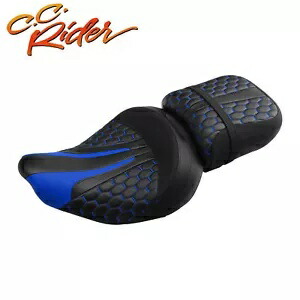 C.C. RIDER ブルー 2 アップ 運転席 & 助手席 インディアン チーフテン 2014-2023 に適合 C.C. RIDER Blue 2-up Driver & Passenger Seat Fit For Indian Chieftain 2014-2023 【並行輸入品】