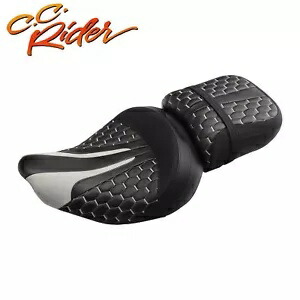 C.C.ライダー運転席 + 助手席インディアン チーフテン ダークホース 16-23 に適合 C.C. RIDER Driver Seat +Passenger Seat Fit For Indian Chieftain Dark Horse 16-23 【並行輸入品】