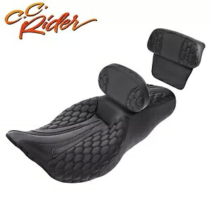 C.C. RIDER 運転席助手席バックレスト ハーレーツーリング FL 14-23用 C.C. RIDER Driver Passenger Seat Backrest Fit For Harley Touring FL 14-23 【並行輸入品】