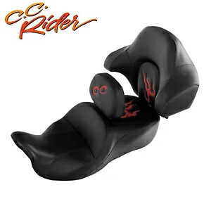 C.C. RIDER 運転席 助手席 ハーレーロードキング 14-23 フロントリアパッド付き C.C. RIDER Driver Passenger Seat Fit For Harley Road King 14-23 W/Front Rear Pad 【並行輸入品】