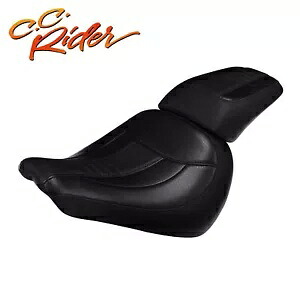 C.C. RIDER ブラック 運転席 & 助手席 ハーレー ファットボーイ 114 FLFBS 18-24 に適合 C.C. RIDER Black Driver & Passenger Seat Fit For Harley Fat Boy 114 FLFBS 18-24 【並行輸入品】