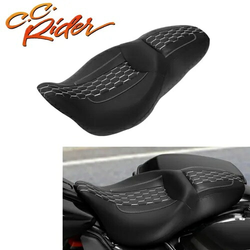 C.C. RIDER 運転席 & 助手席 ハーレーツーリングウルトラリミテッド 2009-23 に適合 C.C. RIDER Driver & Passenger Seat Fit For Harley Touring Ultra Limited 2009-23 【並行輸入品】