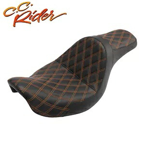 C.C. RIDER 運転席助手席 2 アップシート ハーレーダイナ FXD/FXDWG/FLD 06-17 に適合 C.C. RIDER Driver Passenger 2-up Seat Fit For Harley Dyna FXD/FXDWG/FLD 06-17 【並行輸入品】