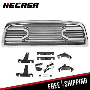 HECASA ビッグホーン クローム パッケージ グリル + シェル & ライト 2009-2012 ダッジ ラム 1500 用 HECASA Big Horn Chrome Packaged Grille+Shell &Light For 2009-2012 Dodge Ram 1500 【並行輸入品】
