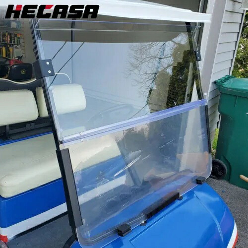 HECASA ヤマハ G14 G16 G19 クリア PC 折りたたみフロントガラス 1995-03 ゴルフカート部分 HECASA For Yamaha G14 G16 G19 Clear PC Folding Windshield 1995-03 Golf Cart Part 【並行輸入品】