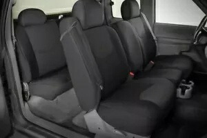 フルセットシートカバー黒布シボレーシルバラード 1500 拡張キャブ 1999-2006 Full Set Seat Covers Black Cloth For Chevy Silverado 1500 Extended Cab 1999-2006 【並行輸入品】