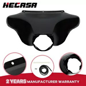 アウターバットウィングフェアリング ハーレーツーリングストリートエレクトラグライド 96-13 ビビッドブラック用 Outer Batwing Fairing For Harley Touring Street Electra Glide 96-13 Vivid Black 【並行輸入品】