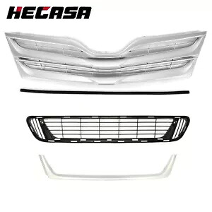 HECASA アッパー & 下部グリル + グリルモールディング トヨタ ヴェンザ 2013-2016 13-16 HECASA Upper & Lower Grille + Grille Molding For Toyota Venza 2013-2016 13-16 【並行輸入品】