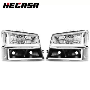 シルバラード アバランチ 2003-07 クリアブラック LED DRL ヘッドライト バンパーランプに適合 Fit For Silverado Avalanche 2003-07 Clear Black LED DRL Headlights Bumper Lamps 【並行輸入品】