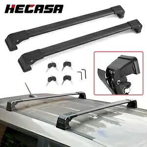 起亜魂 2014-2019 ルーフラッククロスバー荷物キャリアブラック 2 個アルミ For Kia Soul 2014-2019 Roof Rack Cross Bar Luggage Carrier Black 2 Pcs Aluminium 【並行輸入品】