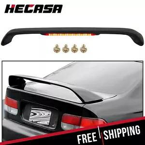 96-00 ホンダシビック SI 2 Dr 4 Dr ブラックトランクスポイラーウイング LED ブレーキライトランプ For 96-00 Honda Civic SI 2 Dr 4 Dr Black Trunk Spoiler Wing LED Brake Light Lamp 【並行輸入品】