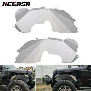 ソリッド フロント インナー フェンダー ライナー アルミニウム 2007-18 ジープラングラー アンリミテッド JK用 Solid Front Inner Fender Liners Aluminum For 2007-18 Jeep Wrangler Unlimited JK 【並行輸入品】