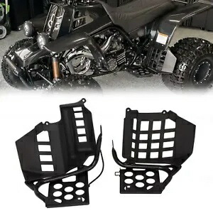 ブラック ヒール ガード フットレスト ヤマハ 87-06 バンシー 350 左 + 右ナーフバーに適合 Black Heel Guards Footrest Fit Yamaha 87-06 Banshee 350 Left + Right Nerf Bars 【並行輸入品】