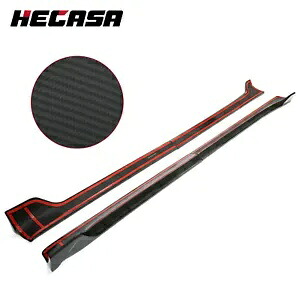 17-23 テスラモデル 3 サイドスカートエクステンションロッカーパネルに適合 - カーボンファイバープリント Fits 17-23 Tesla Model 3 Side Skirt Extension Rocker Panel - Carbon Fiber Print 【並行輸入品】 42,240円
