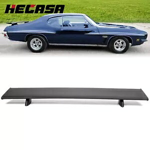 1970 1971 1972 ポンティアック GTO リアトランクスポイラーウイングリップブラックファクトリースタイル For 1970 1971 1972 Pontiac GTO Rear Trunk Spoiler Wing Lip Black Factory Style 【並行輸入品】