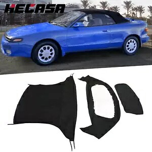 トヨタ セリカ 1991-1993 92 コンバーチブル ソフトトップ プラスチック窓付き ブラックルーフ For Toyota Celica 1991-1993 92 Convertible Soft Top w/ Plastic Window Black Roof 【並行輸入品】