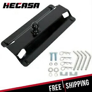 ブラック 5th ホイール レール 25K グースネック トレーラー ベント プレート ボール ヒッチ 25,000ポンド 31368 Black 5th Wheel Rail 25K Gooseneck Trailer Bent Plate Ball Hitch 25,000lb 31368 【並行輸入品】
