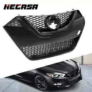 完全な光沢のあるブラックフロントバンパーアッパーグリル日産マキシマ 2016 2017 2018 に適合 Full Glossy Black Front Bumper Upper Grille Fit For Nissan Maxima 2016 2017 2018 【並行輸入品】