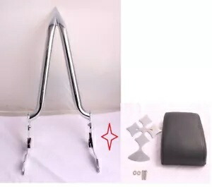トール シーシーバー バックレスト パッド 4 ハーレー ツーリング ロードキング ストリート グライド 1.5インチ 2009-23 Tall Sissy Bar Backrest Pad 4 Harley Touring Road King Street Glide 1.5\