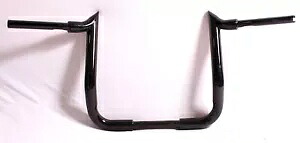 APE HANGER ハンドルバー 12 インチ ブラック ハーレー スポーツスター ソフテイル ファットボーイ ツーリング用 APE HANGER HANDLEBARS 12\