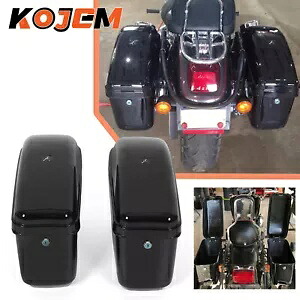 オートバイハードサイドボックスサドルバッグハーレーダビッドソンスポーツスターソフテイルダイナ Motorcycle Hard Side Box Saddle bags For Harley Davidson Sportster Softail Dyna 【並行輸入品】 44,330円