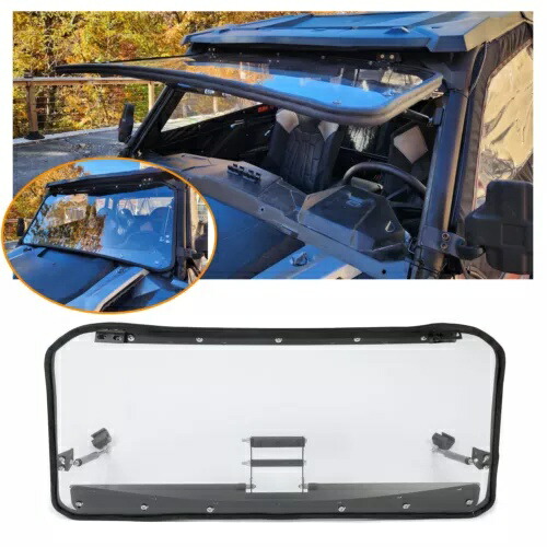 クリアスクラッチ耐性フリップフロントガラス 2016 以降ポラリス一般 1000 / 4 Clear Scratch Resistant Flip Windshield For 2016- up Polaris General 1000 / 4 【並行輸入品】