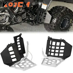 ブラック & スライバー ヒール ガード フットレスト ヤマハ バンシー YFZ350 ナーフバー プラスチック用 Black & Sliver Heel Guards Footrest For Yamaha Banshee YFZ350 Nerf Bars Plastics 【並行輸入品】