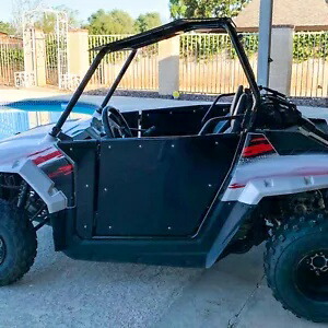 KOJEM 09-22 ポラリス RZR 170 オープンオープニングドア + 耐久性のあるルーフ粉体塗装済み KOJEM For 09-22 Polaris RZR 170 Open Opening Doors +Durable Roof Powder Coated 【並行輸入品】